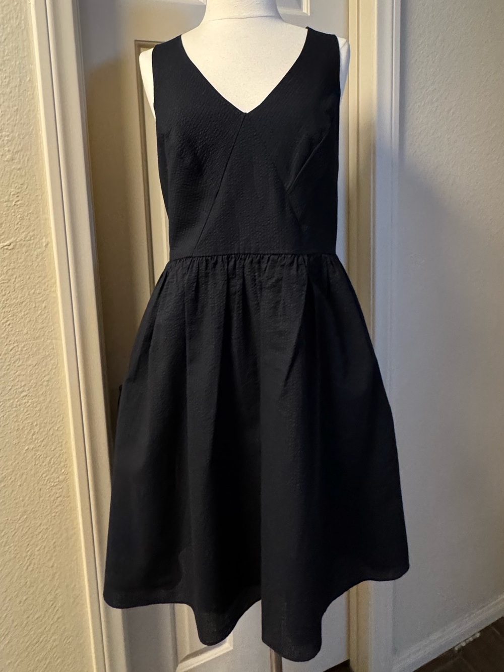 Classic Black 100% Cotton Shell Fully Lined Classic Tailoring Dress Made In USA